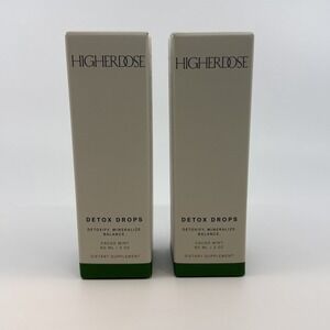 2 PACK HigherDOSE Detox Drops Liquid Chlorophyll Mineralize Balance Cacao Mint